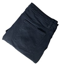 Saks Fifth Avenue Women&#39;s Denim Pants Straight Leg Size 8 Solid Black Wash - £32.56 GBP