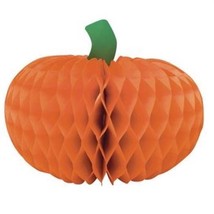 Tissue Pumpkin 12 Inch Centerpiece Fall Halloween Thanksgiving Party Decorations - £14.15 GBP