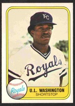 Kansas City Royals U. L. Washington 1981 Fleer Baseball Card #34 nr mt - £0.39 GBP