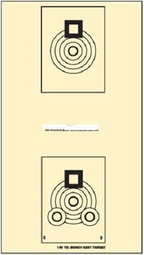 IBS100BR 100 Yard Bench Rest Targets, (25) Light Paper, 8&quot; x 15.5&quot;,  SHI... - $9.98
