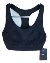 Nike Sports Bra Womens Size XS Black Knit Criss Cross Stripes On Front NWT - $23.00