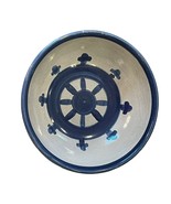 Louisville Stoneware Nautical Ship’s Wheel 6.5in x 2in Blue Bowl - £23.21 GBP