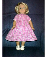 American Girl Clothes-Handmade Summer Dress fits American Girl Doll-Pink Daisies - $15.00