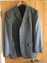 Men&#39;s Grey Herringbone Jacket by Andrew Fezza Size 42 Regular. VGC - £29.42 GBP