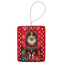 Sheltie Holiday Christmas Porcelain Ornament Christmas Tree Hanging Decorations  - $15.07