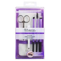 Real Techniques Cruelty Free Brow Set, # 91536 w/ Brow Scissors, Angled ... - £18.63 GBP