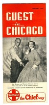 Guest in Chicago Booklet 1955 Santa Fe the Chief Way Yul Brynner  - $17.80