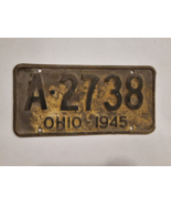 1945 45 OHIO OH LICENSE PLATE A-2738-Vintage-Man Cave-Shop-Garage - $595.74 MXN