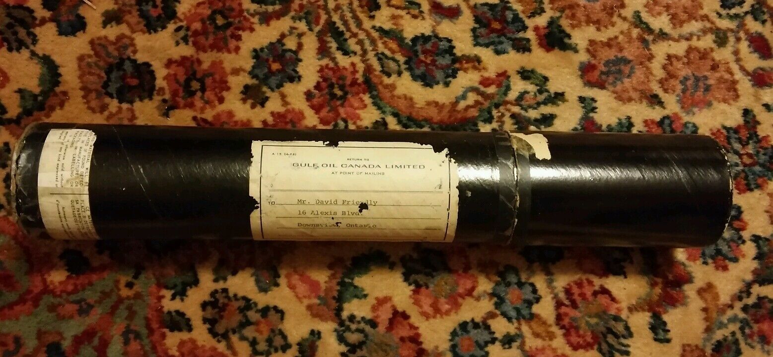 000 Vintage Gulf Oil Canada Limited Mailing Tube - $16.00