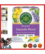 32 Count Organic Smooth Move Tea - Gentle Constipation Relief, Sweet &amp; A... - $333.08 MXN