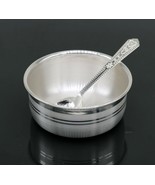 999solid sterling silver bowl &amp; spoon stay baby/kids healthy, silver ves... - $207.89