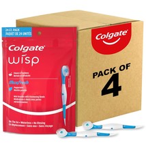Colgate Max Fresh Wisp Disposable Mini Travel Toothbrushes- Peppermint- 24 Count - £31.96 GBP