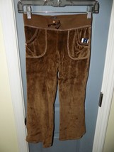 Faded Glory Brown Velour Pants Size 6/6X (S) Girl&#39;s NEW - $16.79