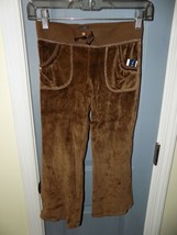 Faded Glory Brown Velour Pants Size 6/6X (S) Girl&#39;s NEW - £13.11 GBP