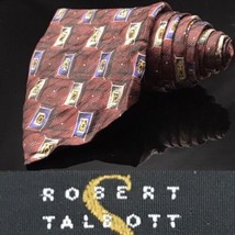 Robert Talbott Best Of Class 100% Silk Necktie Usa Geometric Multi-Color - £11.16 GBP