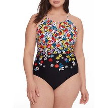 Anne Cole vibrant abstract floral one-piece swimsuit - plus in Flower Field - - $78.21