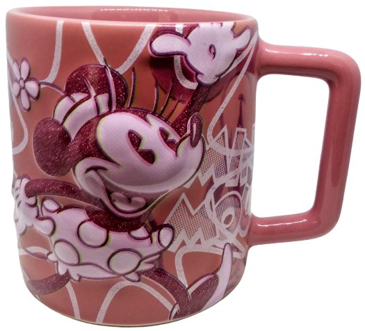Primary image for Disney Store Minnie Mouse Mug Pink Retro Vintage 3D Collectible Coffee Tea Cup