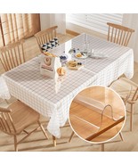 Crystal Clear Plastic Table Cover Protector, 42&quot; X 72&quot; Spill Resistant, ... - $61.98