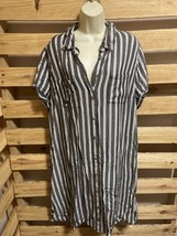 Ava &amp; Viv Striped Shift Dress Ruffled Bottom Woman&#39;s Size 2X KG - $19.80