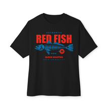 Unisex Oversized T-shirt Red Fish Y2K Style - £23.52 GBP