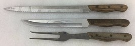 Lifetime Cutlery Jet Cut Stainless Knife Set D400 - 2 Knives &amp; 1 Serving... - $9.89