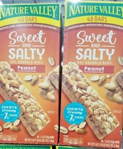 2 PACK  NATURES VALLEY  SWEET &amp; SALTY NUT GRANOLA BARS PEANUT 48 UNITS EACH - £39.71 GBP