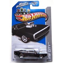 Hot Wheels 2013 HW City Fast &amp; Furious &#39;70 Dodge Charger R/T 3/250, Black - £21.02 GBP