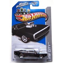 Hot Wheels 2013 HW City Fast &amp; Furious &#39;70 Dodge Charger R/T 3/250, Black - £19.66 GBP