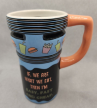 If we are what we eat, then I&#39;m easy, fast and cheap 6.5 Tall Large Mug - £11.98 GBP