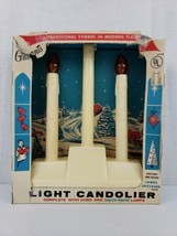 Vintage Grants Christmas Window 3 Light Plastic Candolier C7 Bulbs With Box 1C - £20.02 GBP