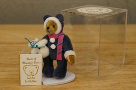 World of Miniature Bears Blue Mohair Teddy Toy SAMMY by Becky Wheeler Snowman - £30.81 GBP