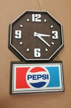 Vintage Pepsi Hanging Wall Clock Sign Advertisement C4 - £140.98 GBP