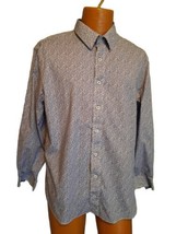 Nick Graham Mens XL Paisley Print Stretch Modern Fit Dress Shirt Flip Cuff  - £7.80 GBP