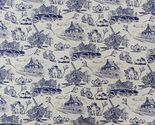 Cotton Dutch Toile Delft-look Ceramics Sketches Fabric Print by Yard D57... - $14.95