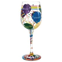 Lolita Aged to Perfection Birthday Artisan Painted Wine Glass - £15.50 GBP