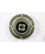 Round Glass Ashtray Hyatt Hotel Holds 4 Cigarettes Smoked Glass 4-1/2&quot; - $182.89 MXN