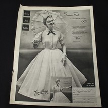 Vintage Print Ad 1955 Summer Frost Mid Century Dress Teena Paige  Seventeen - £8.49 GBP