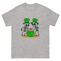 New St. Patricks Day Mens Classic Tee Shirt Skeleton Leprechaun Gold Var... - $13.72+