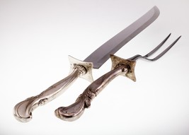 Wallace Waltz of Spring Sterling Silver Carving Set Stainless Heads - £160.75 GBP