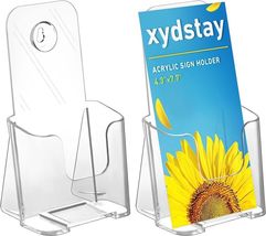 Acrylic Brochure Holder Menu Holder Acrylic Display Stand  (2 Pack)  4&quot; ... - $17.82