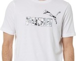 Puma Men&#39;s Short-Sleeve Splash Logo-Graphic T-Shirt in White-XL - $18.99