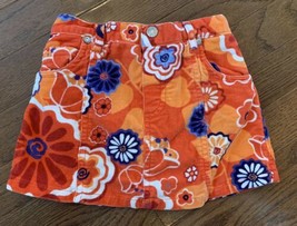 The Children’s Place Skirt Size 18 Months STRETCH Orange FLORAL  - £9.63 GBP