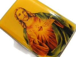 Large Religious Tie Clip Gold Tone Christ Vintage Men Dress Accessories - £19.46 GBP