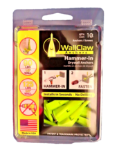 WallClaw Anchors PCK-WC10-YS Drywall Screw Anchor – 125 lb Capacity (10-... - $8.90