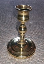 Small Brass Candlestick Holder 4.5 Inch Tall  3.25 Inch Wide - $14.99