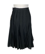 New Focus Lifestyle Skirt Womens 14P Petite Black Pleated Exposed Seams ... - $413.77 MXN