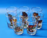 ULTRA RARE Libbey Woodland Forest Animal Lowball Rocks Glass - COMPLETE ... - £76.13 GBP