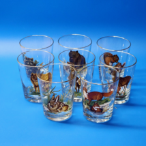 Ultra Rare Libbey Woodland Forest Animal Lowball Rocks Glass - Complete Set Of 8 - £77.84 GBP