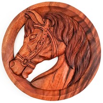 Horse Riding Racing Hand Carved Wooden Wall Art Sculpture Decoration - Perfect G - £143.80 GBP