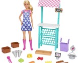 Barbie Careers Doll &amp; Playset, Farmers Market Theme with Blonde Fashion ... - £19.75 GBP